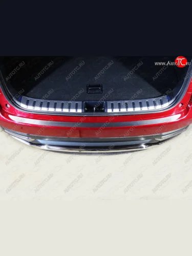 Накладка на задний бампер, ТСС Тюнинг (Лист шлифованный) Lexus NX200 Z10 рестайлинг (2017-2021)