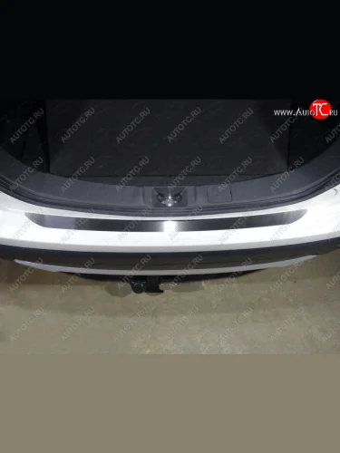 Накладка на задний бампер, ТСС Тюнинг (Лист шлифованный) Mitsubishi Outlander GF 2-ой рестайлинг (2015-2018)
