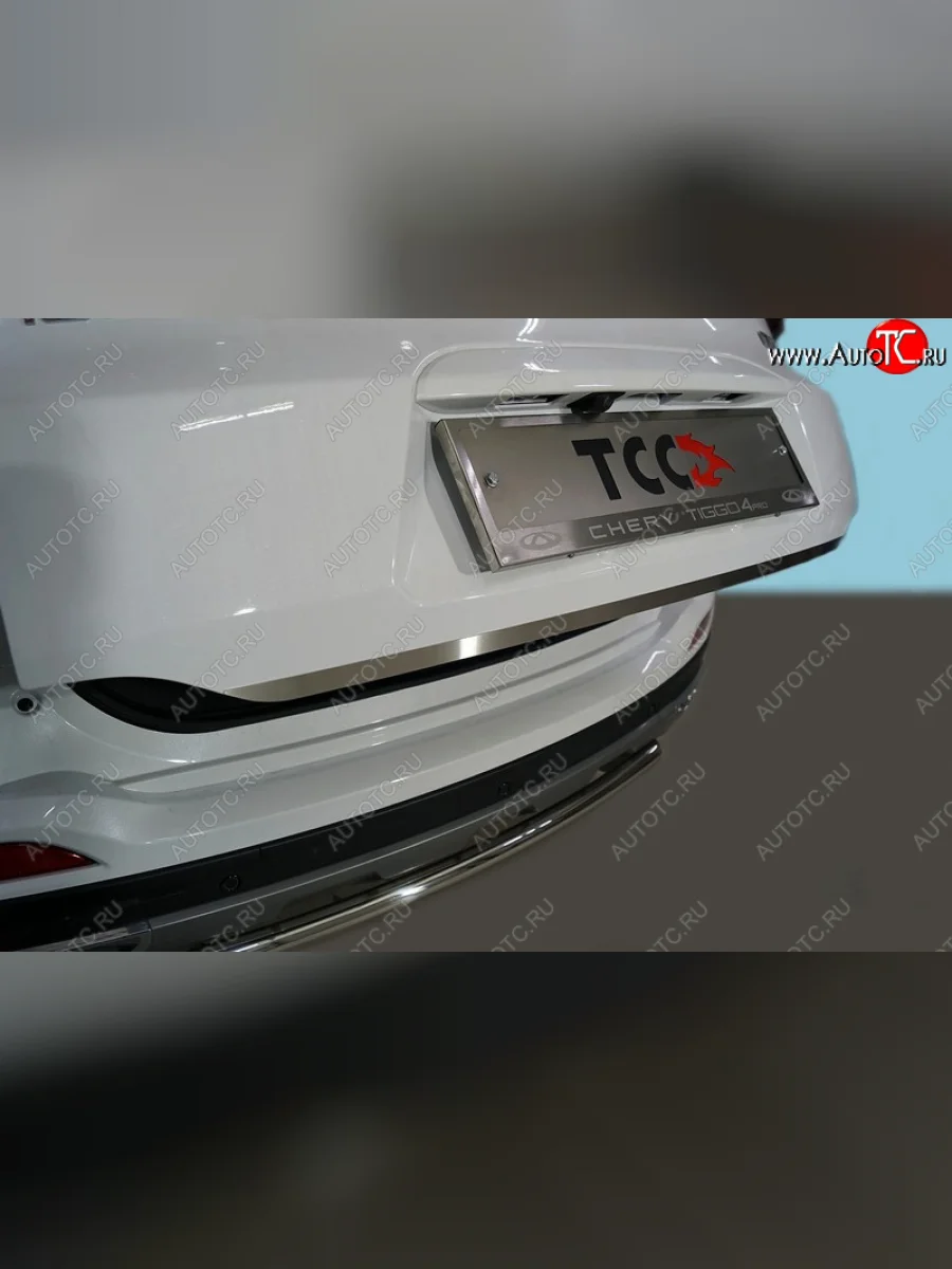 Накладка на заднюю дверь, ТСС Тюнинг Chery Tiggo 4 Pro (2021-2025) (Лист шлифованный)  в Керчи Республика Крым