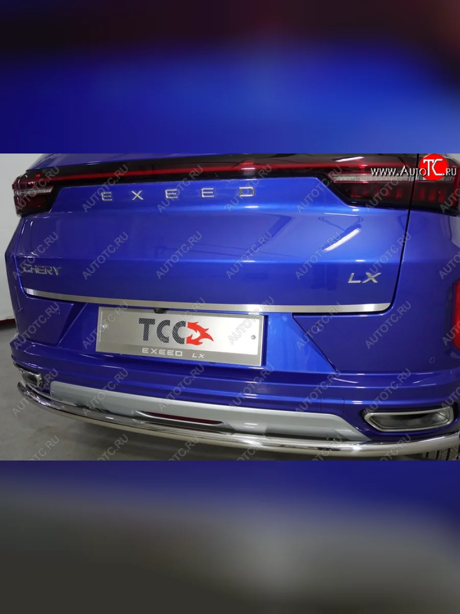 Накладка на заднюю дверь, ТСС Тюнинг EXEED LX 1-ый рестайлинг (2021-2025) (Лист шлифованный)  с доставкой в г. Керчь