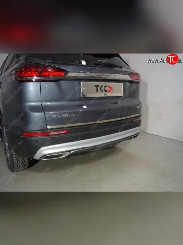 Накладка на заднюю дверь, ТСС Тюнинг (Лист шлифованный) Geely Atlas Pro  NL3 (2019-2025)
