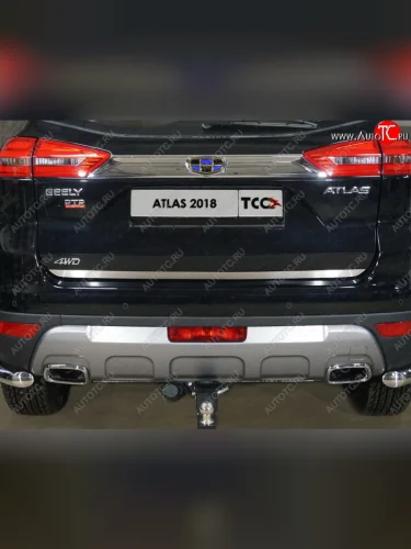Накладка на заднюю дверь, ТСС Тюнинг (Лист шлифованный) Geely Atlas NL3 (2016-2022)