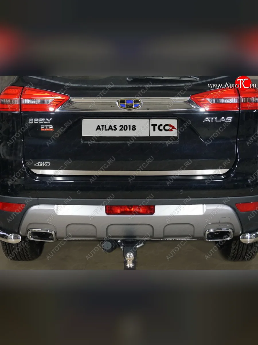 Накладка на заднюю дверь, ТСС Тюнинг Geely Atlas NL3 (2016-2022) (Лист шлифованный)  в Керчи Республика Крым