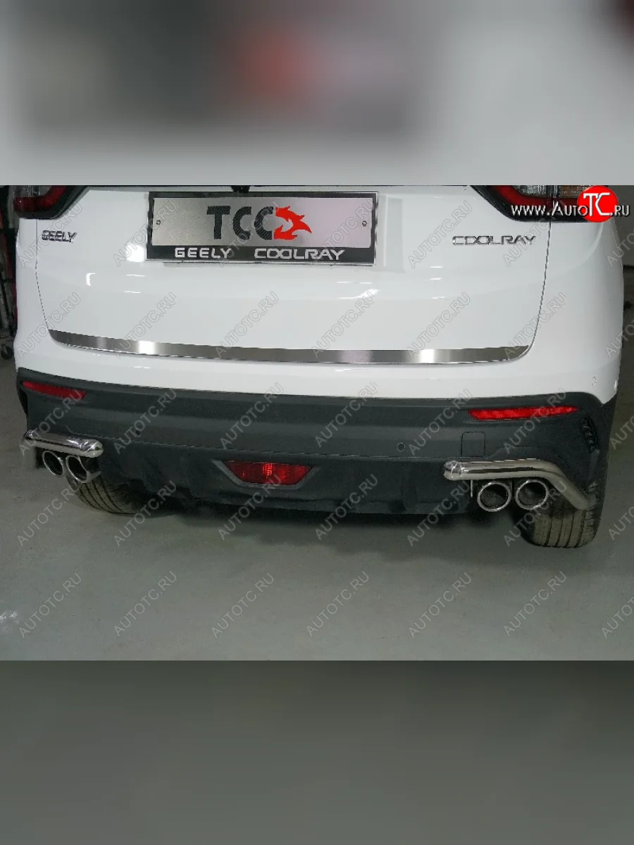 Накладка на заднюю дверь, ТСС Тюнинг Geely Coolray SX11 дорестайлинг (2018-2023) (Лист шлифованный)  с доставкой в г. Керчь