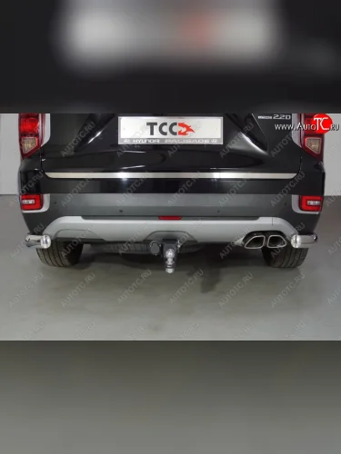 Накладка на заднюю дверь, ТСС Тюнинг (Лист шлифованный) Hyundai Palisade  LX2 (2018-2022)