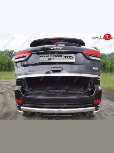 Накладка на заднюю дверь, ТСС Тюнинг (Лист шлифованный) Jeep Grand Cherokee WK2 1-ый рестайлинг (2013-2018)