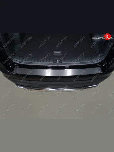 Накладка на задний бампер, ТСС Тюнинг (Лист шлифованный) Hyundai Tucson  TL (2018-2021) рестайлинг