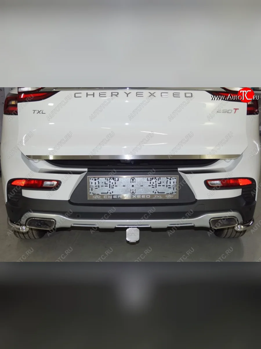 Накладка на задний бампер, ТСС Тюнинг EXEED TXL  дорестайлинг (2020-2021) (Лист шлифованный)  в Воронеже Воронежской области
