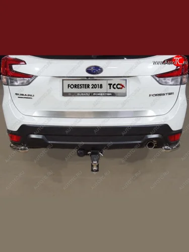 Накладка на заднюю дверь, ТСС Тюнинг (Лист шлифованный) Subaru Forester  SK/S14 (2018-2021) дорестайлинг