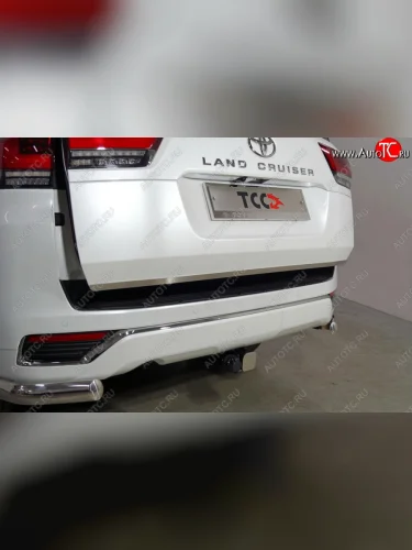 Накладка на заднюю дверь, ТСС Тюнинг (Лист шлифованный) Toyota Land Cruiser  J300 (2021-2025) дорестайлинг