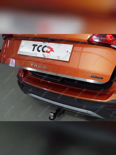 Накладка на заднюю дверь, ТСС Тюнинг (Лист шлифованный) Volkswagen Taos (2020-2022)
