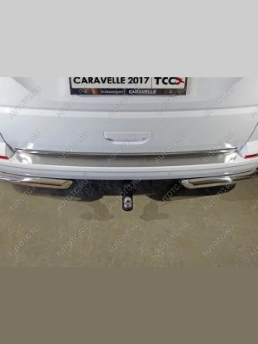 Накладка на заднюю дверь, ТСС Тюнинг Volkswagen Caravelle T6 дорестайлинг (2015-2019) (Лист шлифованный)  в Перми Пермском крае