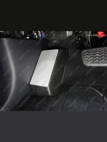 Накладка площадки левой ноги, ТСС Тюнинг (Алюминий 4 мм) Toyota Land Cruiser Prado J150 2-ой рестайлинг (2017-2020)