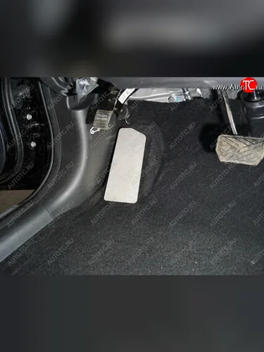 Накладка площадки левой ноги, ТСС Тюнинг (лист алюминий 4мм) Geely Emgrand X7 1-ый рестайлинг (2015-2018)