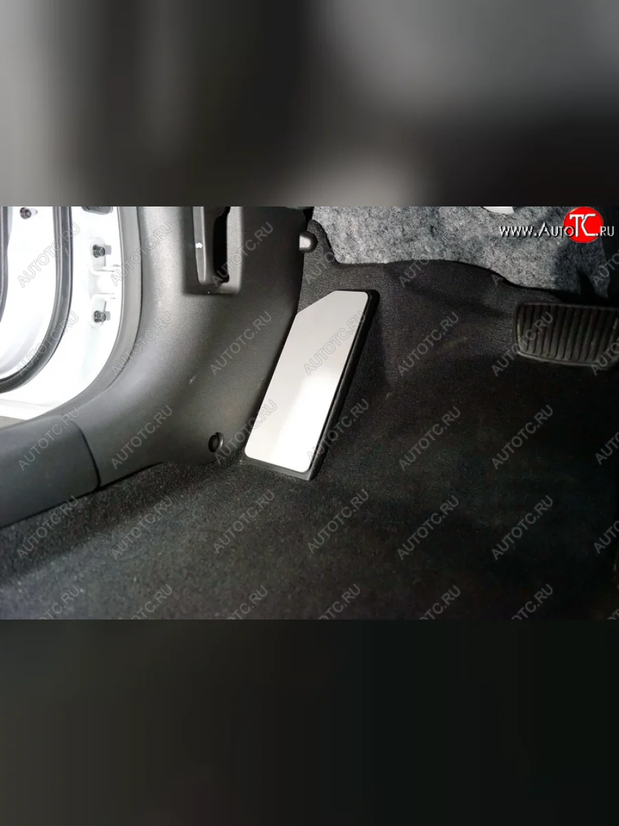 Накладка площадки левой ноги, ТСС Тюнинг Hyundai Creta SU (2020-2022) (лист алюминий 4мм)  в Самаре Самарской области