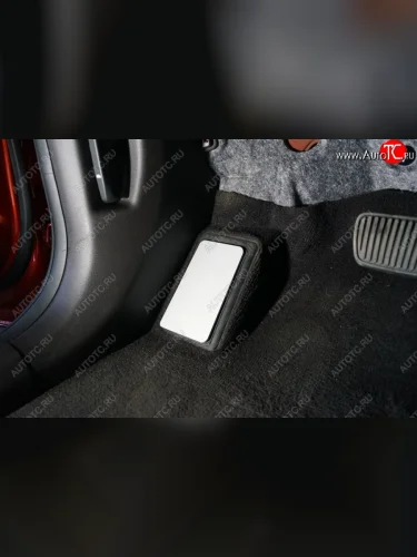 Накладка площадки левой ноги, ТСС Тюнинг (лист алюминий 4мм) Hyundai Santa Fe TM рестайлинг (2020-2022)