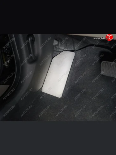 Накладка площадки левой ноги, ТСС Тюнинг (лист алюминий 4мм) Hyundai Tucson TL рестайлинг (2018-2021)