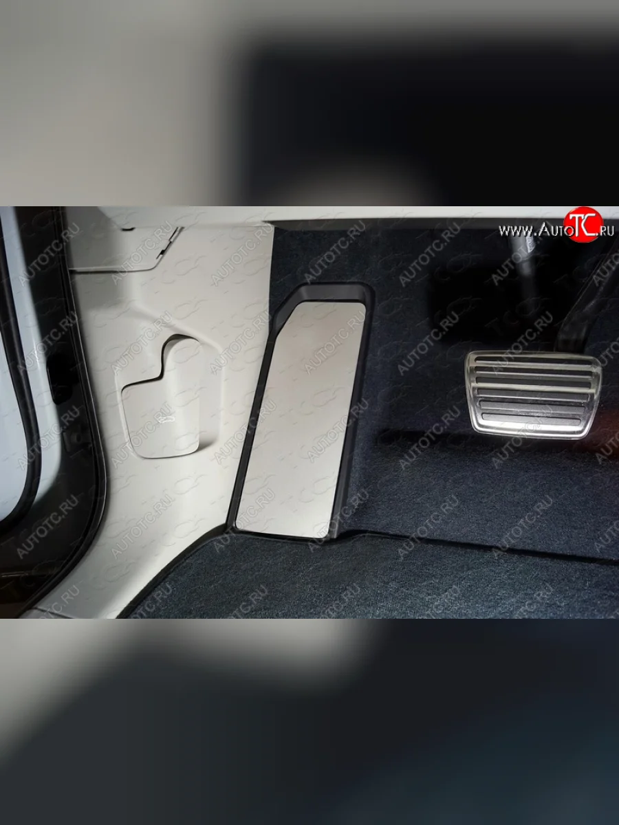 Накладка площадки левой ноги, ТСС Тюнинг Porsche Cayenne PO536 (2018-2025) (лист алюминий 4мм)  с доставкой в г. Керчь