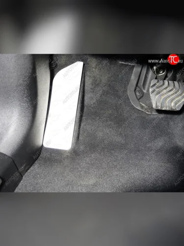 Накладка площадки левой ноги, ТСС Тюнинг (лист алюминий 4мм) Renault Koleos 2 (2016-2025)