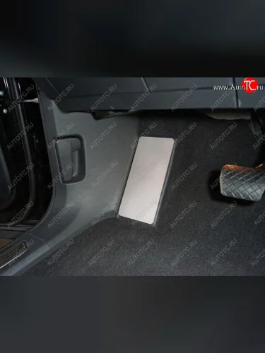 Накладка площадки левой ноги, ТСС Тюнинг (лист алюминий 4мм) Volkswagen Teramont 1 CA1 дорестайлинг (2016-2020)