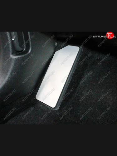 Накладка площадки левой ноги, ТСС Тюнинг (лист алюминий) KIA Seltos SP2 дорестайлинг (2019-2022)