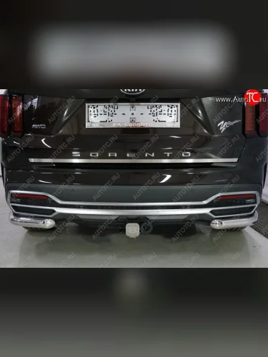Накладка на заднюю дверь, ТСС Тюнинг (лист шлифованный) KIA Sorento  MQ4 (2020-2022)