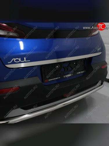 Накладка на заднюю дверь, ТСС Тюнинг (лист шлифованный) KIA Soul SK3 (2018-2022)
