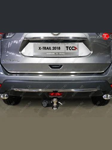Накладка на заднюю дверь, ТСС Тюнинг (лист шлифованный) Nissan X-trail 3 T32 рестайлинг (2017-2022)