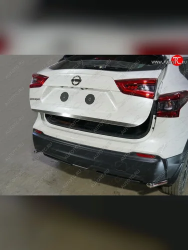 Накладка на заднюю дверь, ТСС Тюнинг (лист шлифованный) Nissan Qashqai 2 J11 рестайлинг (2017-2022)