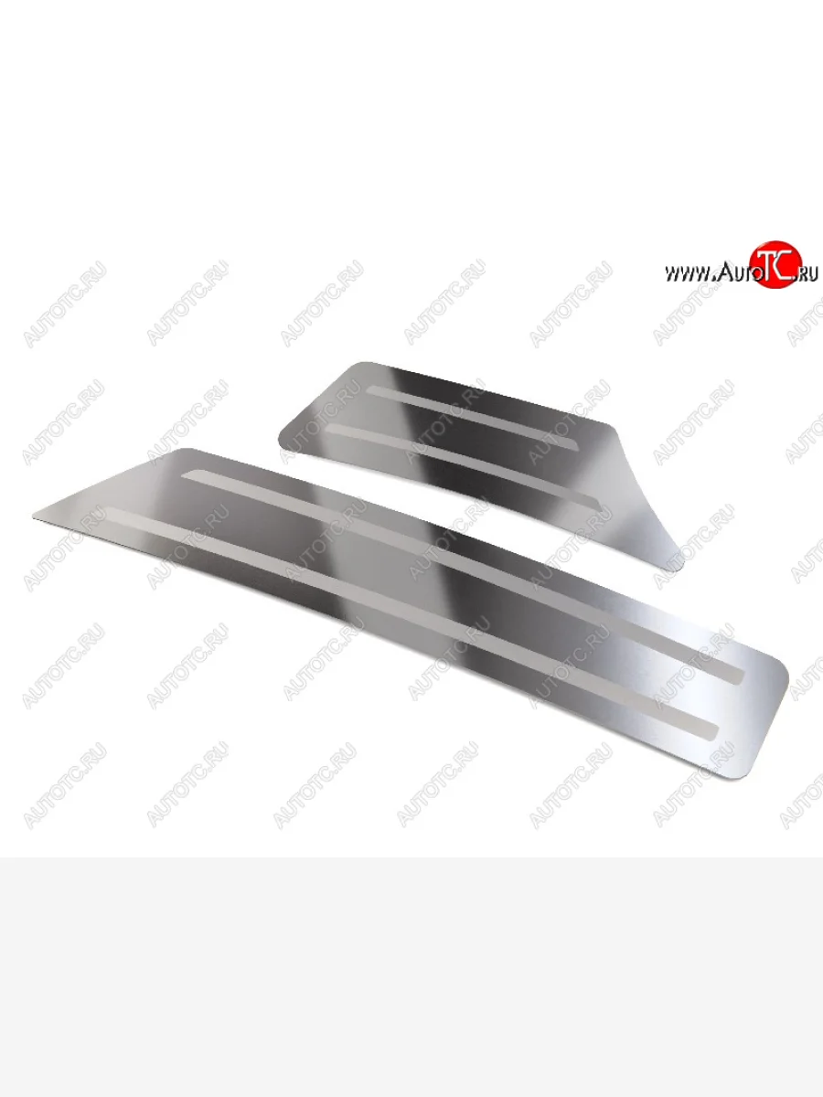 Накладки на задний бампер, ТСС Тюнинг Evolute i-Joy джип (2022-2025) (лист шлифованный с полосой)  в Воронеже Воронежской области