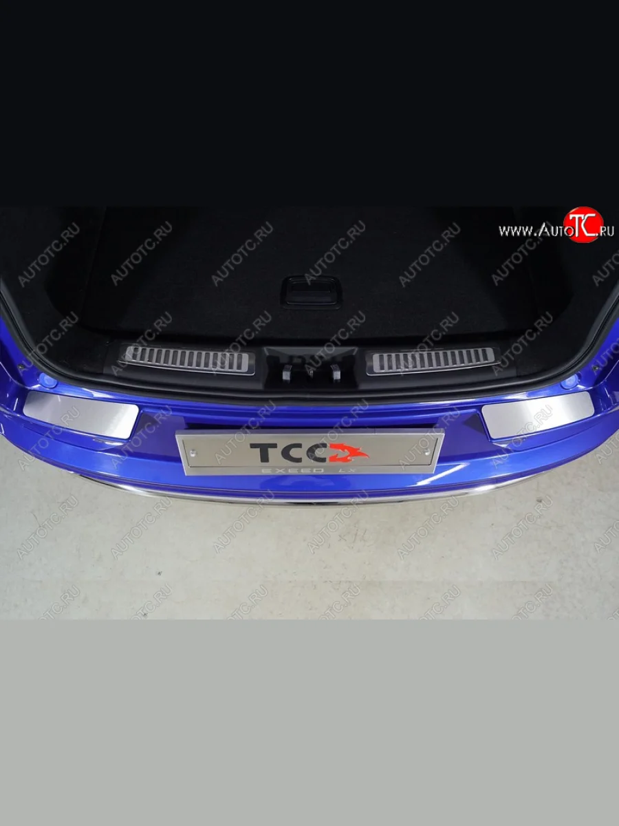 Накладки на задний бампер, ТСС Тюнинг EXEED LX 1-ый рестайлинг (2021-2025) (лист шлифованный)  с доставкой в г. Керчь