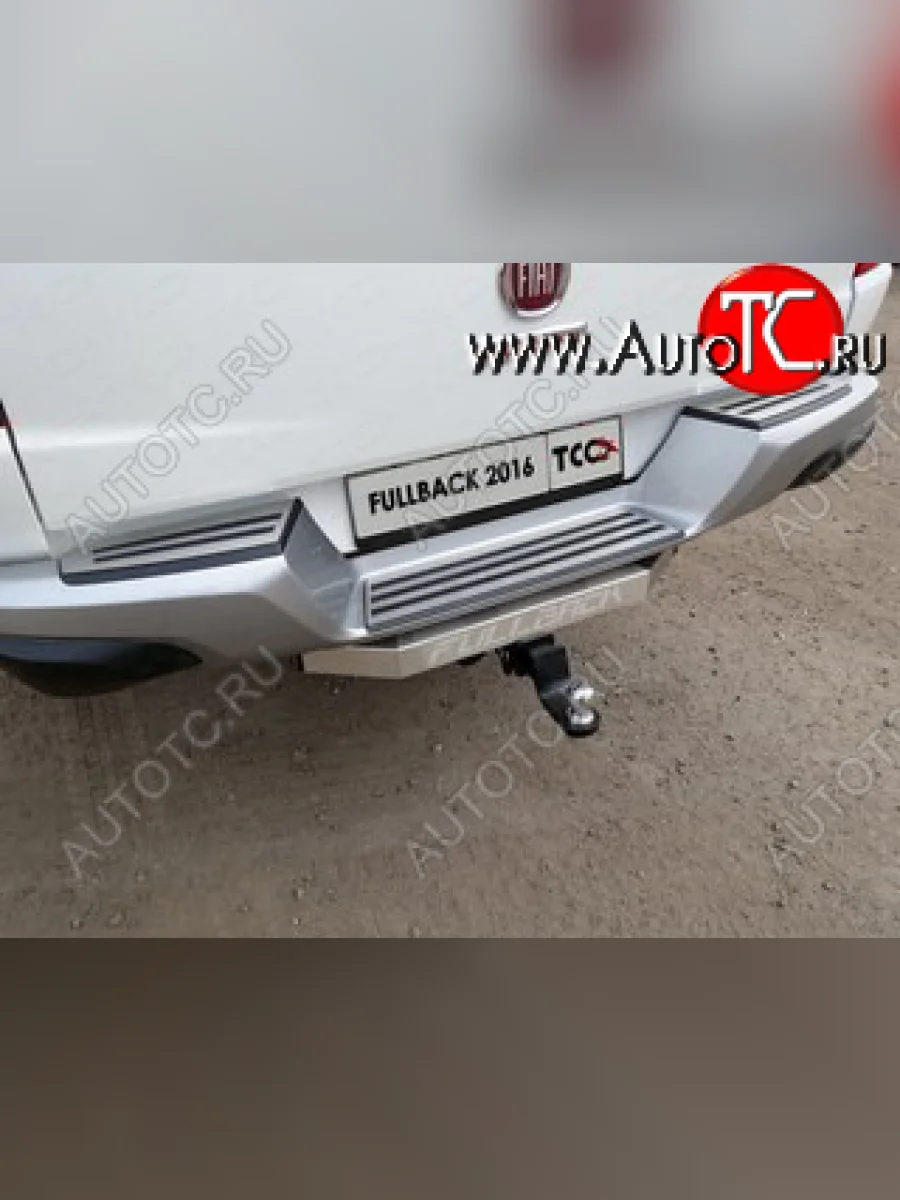  Накладки на задний бампер, ТСС Тюнинг Fiat Fullback (2016-2018) (лист шлифованный)  в Самаре Самарской области