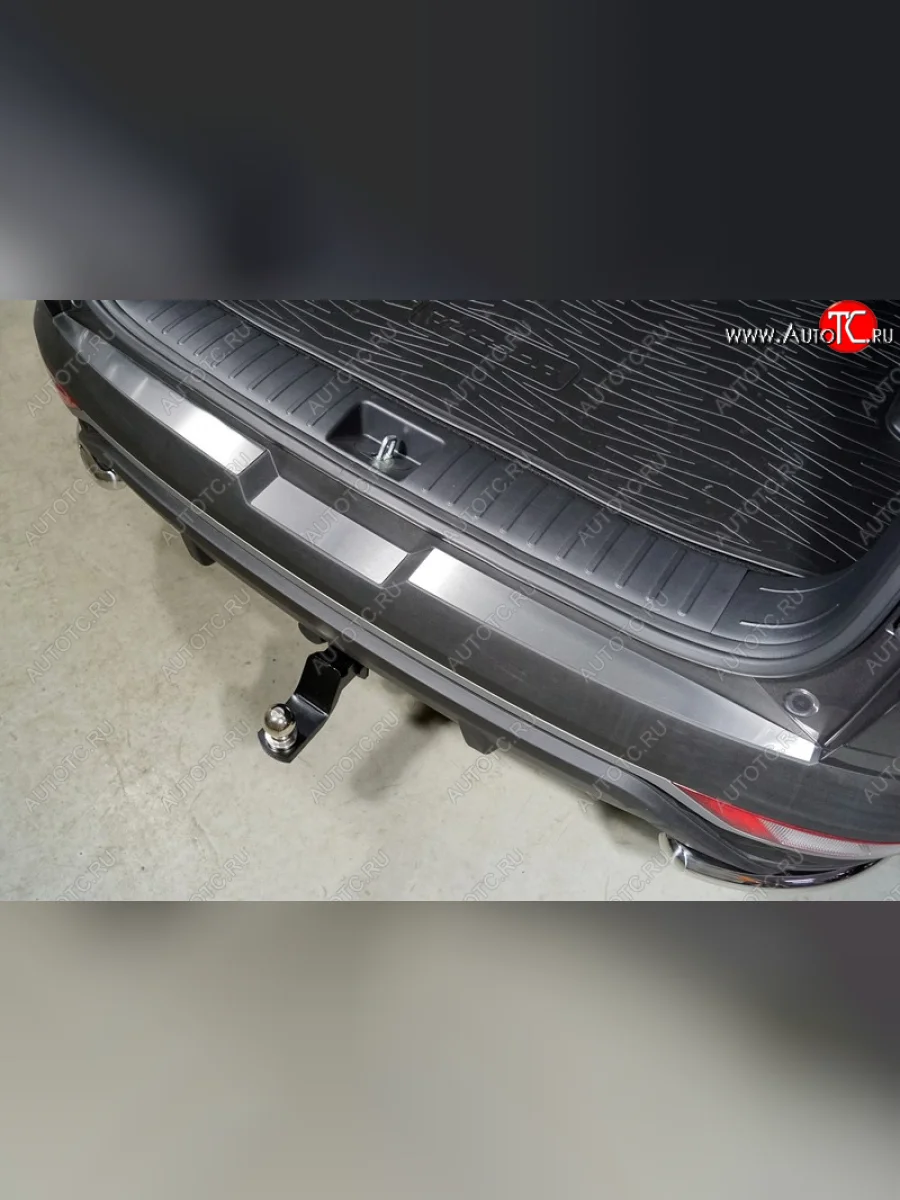 Накладки на задний бампер, ТСС Тюнинг  Hyundai Tucson (2020-2022) NX4 (лист шлифованный)  в Воронеже Воронежской области