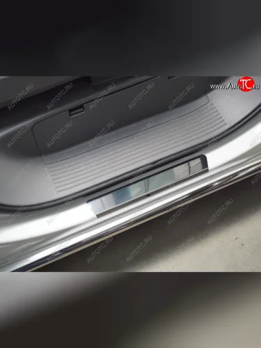 Накладки на передние пороги, ТСС Тюнинг (лист зеркальный) Hyundai Staria US4 (2021-2022)