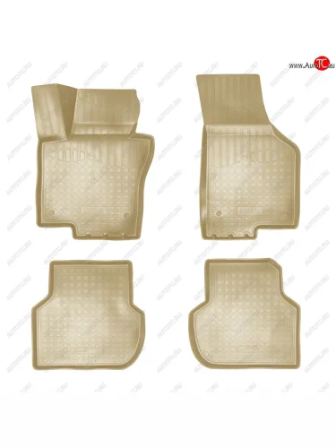 Коврики салонные 3D Norplast (бежевый) Volkswagen Jetta A6 седан рестайлинг (2015-2018)
