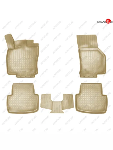 Коврики салонные 3D Norplast (бежевый) Volkswagen Passat B8 седан дорестайлинг (2015-2019)