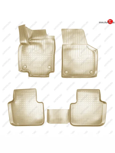 Коврики салонные Norplast (бежевый) Volkswagen Teramont 1 CA1 дорестайлинг (2016-2020)