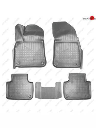 Коврики салонные 3D Norplast (серый) Volkswagen Touareg 3 CR дорестайлинг (2018-2022)