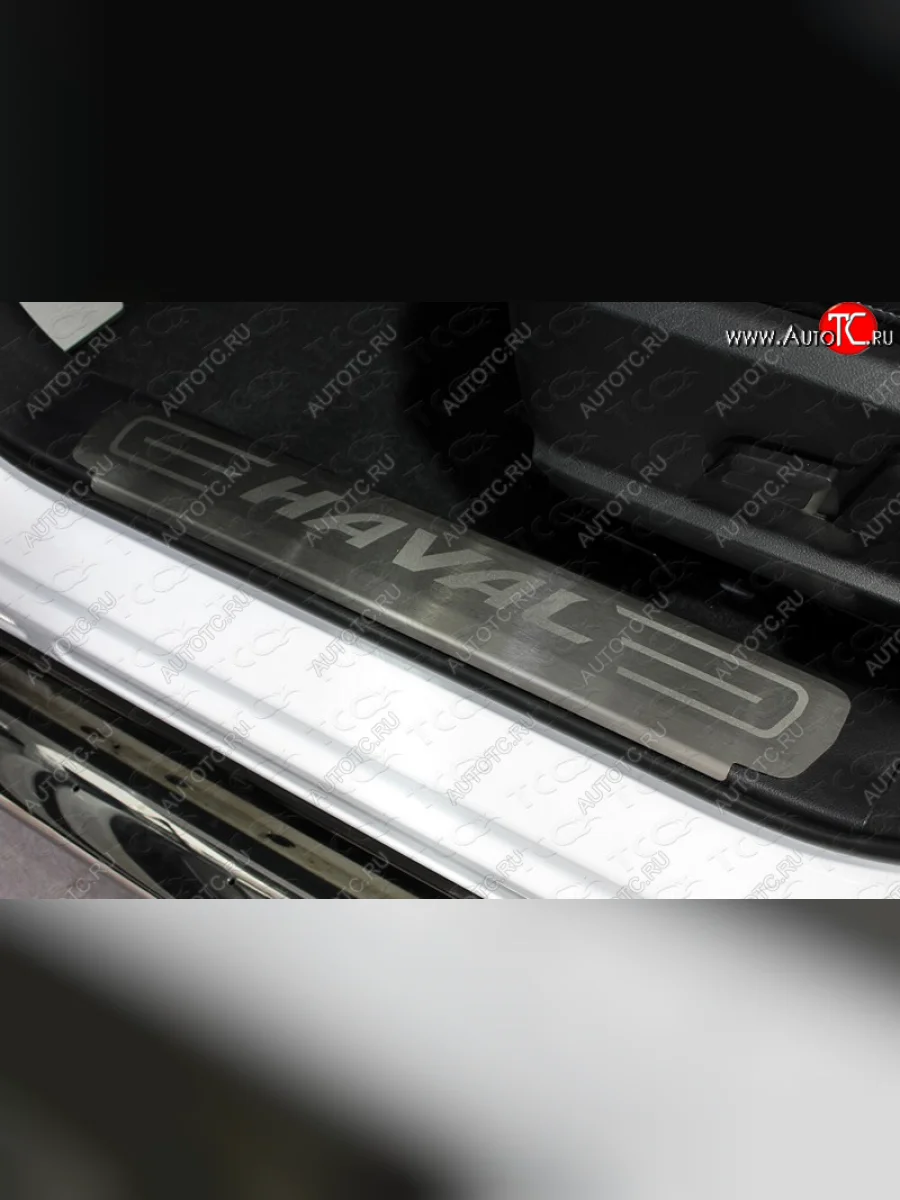 Накладки на пластиковые пороги, ТСС Тюнинг Haval F7  дорестайлинг (2018-2022) (лист шлифованный надпись Haval)  в Керчи Республика Крым