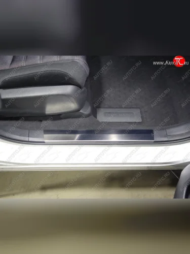 Накладки на пластиковые пороги, ТСС Тюнинг (лист шлифованный) Honda CR-V RW,RT дорестайлинг (2016-2020)