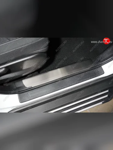 Накладки на пластиковы пороги, ТСС Тюнинг (лист шлифованный) Haval M6 (2021-2025)