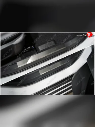 Накладки на пластиковы пороги, ТСС Тюнинг (лист шлифованный) Changan CS35 Plus рестайлинг (2021-2025)