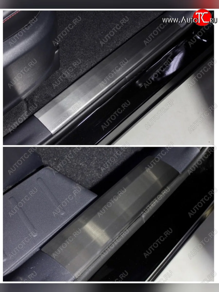 Накладки на пластиковые пороги, ТСС Тюнинг Changan CS75 1-ый рестайлинг (2018-2022) (лист шлифованный)  в Самаре Самарской области