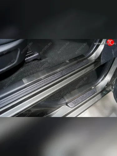Накладки на пластиковые пороги, ТСС Тюнинг (лист шлифованный) Great Wall Wingle 7 пикап (2018-2023)