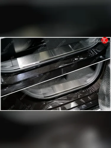 Накладки на пластиковые пороги, ТСС Тюнинг (лист шлифованный) Haval Jolion рестайлинг (2024-2025)