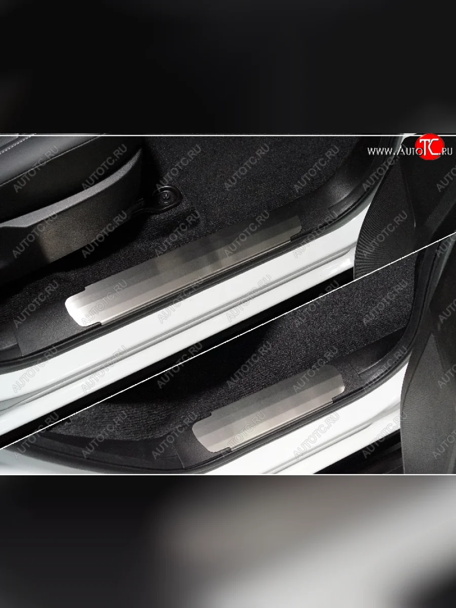 Накладки на пластиковые пороги, ТСС Тюнинг Isuzu D-Max RG DoubleCab (2020-2023) (лист шлифованный)  в Самаре Самарской области