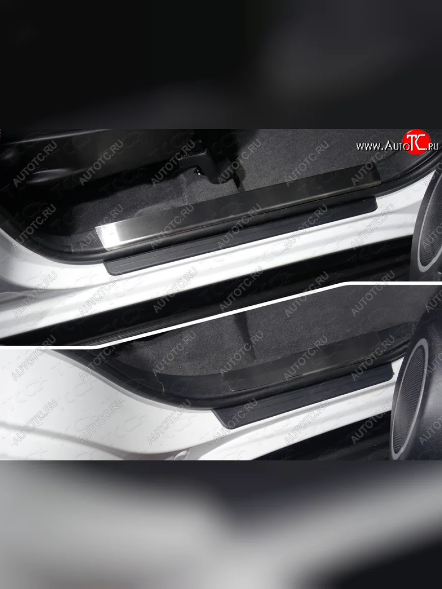 Накладки на пластиковые пороги, ТСС Тюнинг Lifan X60 2-ой рестайлинг (2016-2025) (лист шлифованный)  в Самаре Самарской области