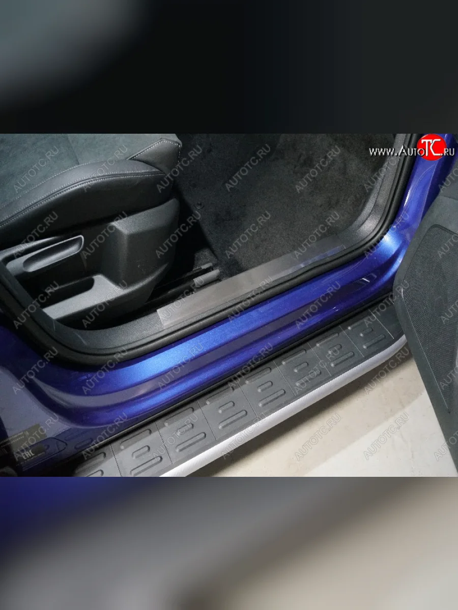 Накладки на пластиковые пороги, ТСС Тюнинг Skoda Karoq NU7 рестайлинг (2020-2025)  в Самаре Самарской области