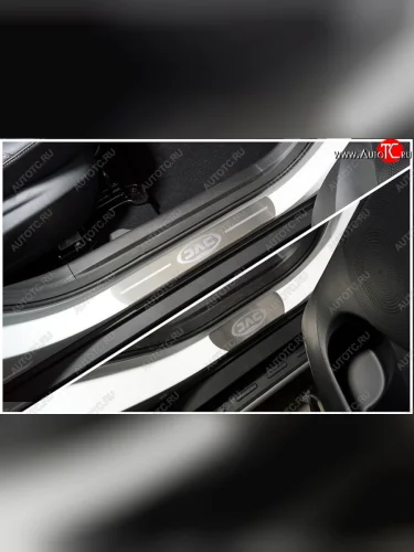 Накладки на пороги, ТСС Тюнинг (лист шлифованный надпись JAC) JAC JS4 (2021-2025)