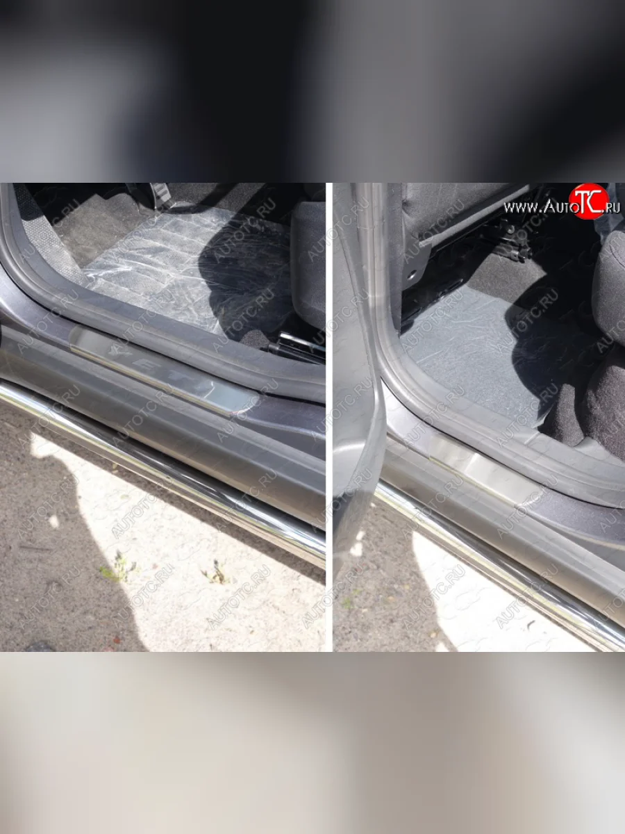 Накладки на пороги, ТСС Тюнинг Skoda Yeti (2013-2018) (лист шлифованный надпись Yeti)  в Керчи Республика Крым